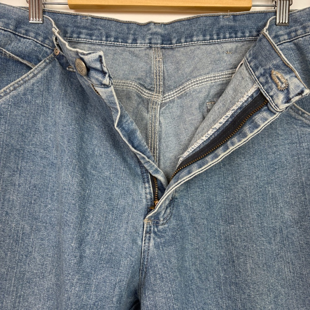 Wrangler Mens Carpenter Jeans 34x30 Blue Workwear Utility Relaxed Denim 94LSWVD - Picture 3 of 13